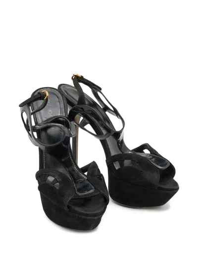Pre-owned Sergio Rossi Vintage 135mm Platform Peep-toe Heels