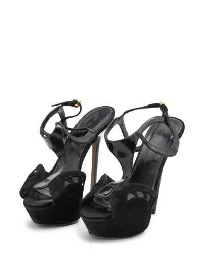 Pre-owned Sergio Rossi Vintage 135mm Platform Peep-toe Heels