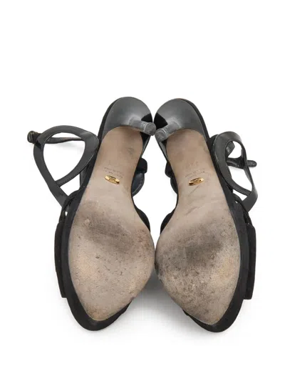 Pre-owned Sergio Rossi Vintage 135mm Platform Peep-toe Heels