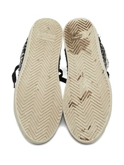Pre-owned Saint Laurent Tweed Sneakers In Black