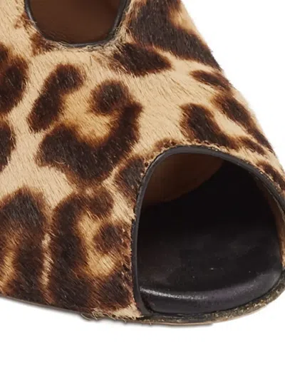 Pre-owned Gianvito Rossi  100mm Leopard-print Ankle Boots In Brown