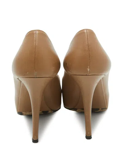 Pre-owned Dolce & Gabbana 130mm Leather Pumps In Brown