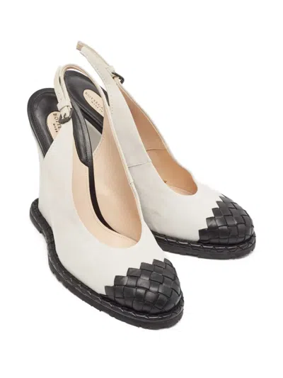 Pre-owned Bottega Veneta 120mm Intrecciato-detail Leather Pumps