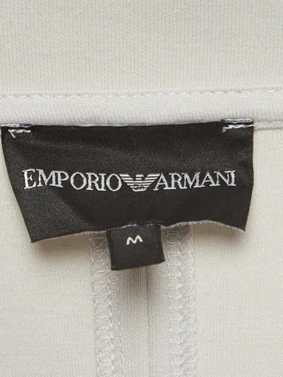 Pre-owned Emporio Armani Jersey Zip-up Sweatshirt In Gray