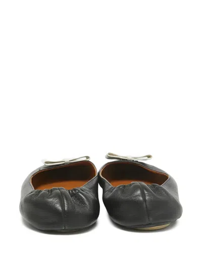 Pre-owned Fendi Bow-embellished Ballet Flats