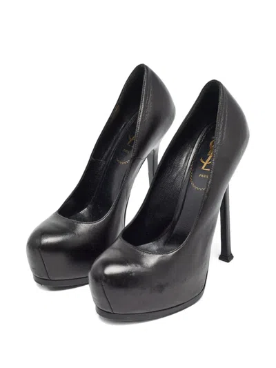 Pre-owned Saint Laurent Platform Pumps In Black