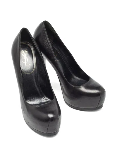 Pre-owned Saint Laurent Platform Pumps In Black