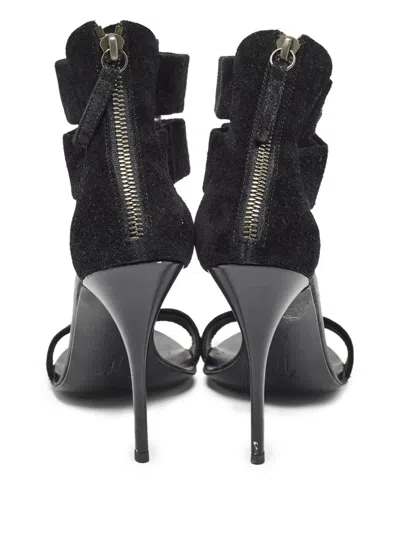 Pre-owned Giuseppe Zanotti Vintage 110mm Crystal-embellished Sandals In Black