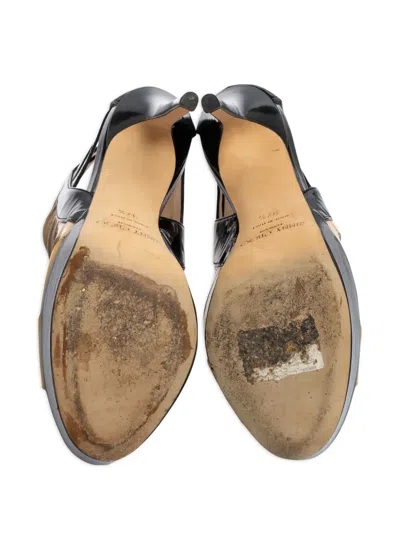 Pre-owned Jimmy Choo 125mm Leather Sandals In Black