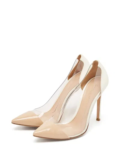 Pre-owned Gianvito Rossi  105mm Plexi Pumps In White