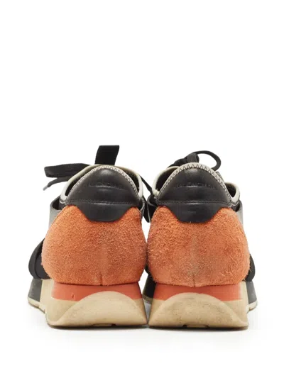 Pre-owned Balenciaga Race Runner Mesh-panelled Sneakers In Black