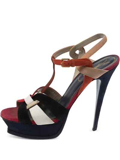 Pre-owned Saint Laurent 140mm Tribute Sandals