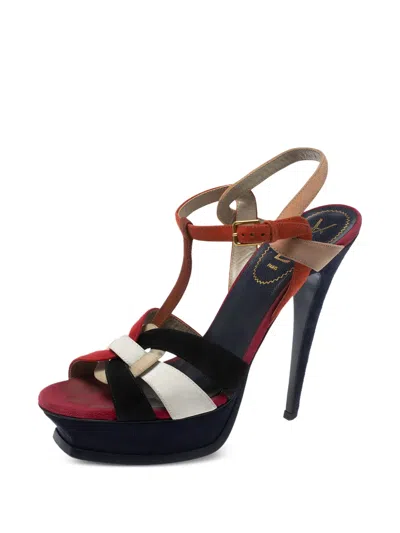 Pre-owned Saint Laurent 140mm Tribute Sandals