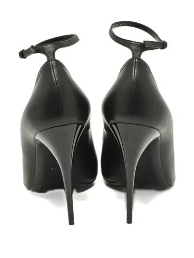 Pre-owned Saint Laurent 110mm Palace Pumps In Black