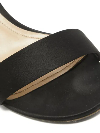 Pre-owned Nicholas Kirkwood  75mm Satin Ankle-strap Heels In Black