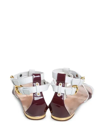 Pre-owned Giuseppe Zanotti Vintage  Buckle-embellished Sandals In White