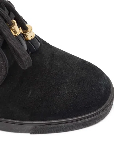 Pre-owned Louis Vuitton Leather Sneakers In Black