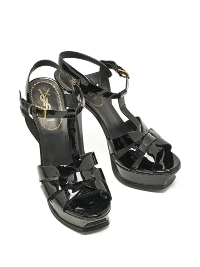 Pre-owned Saint Laurent Patent-finish Heeled Sandals