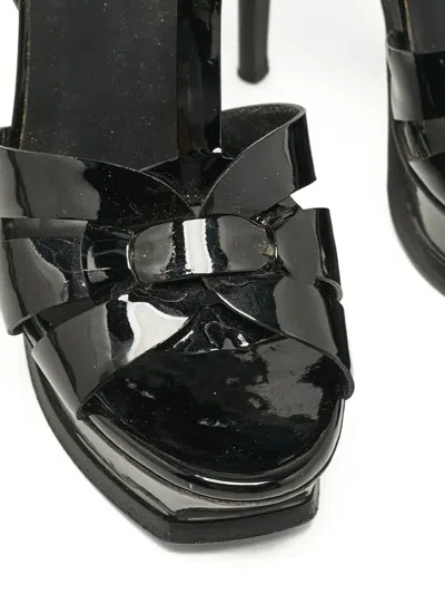 Pre-owned Saint Laurent Patent-finish Heeled Sandals