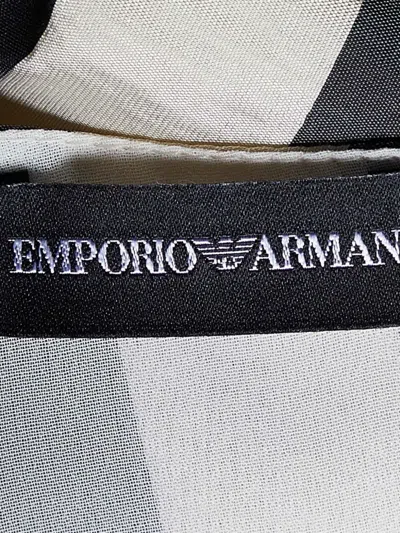 Pre-owned Emporio Armani Striped Puff-sleeve Blouse