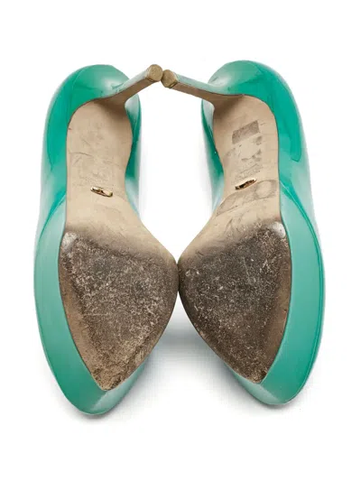 Pre-owned Sergio Rossi  Peep-toe Pumps In Green