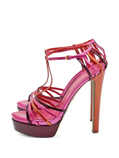 Pre-owned Sergio Rossi Vintage  2023 120mm Platform T-strap Sandals