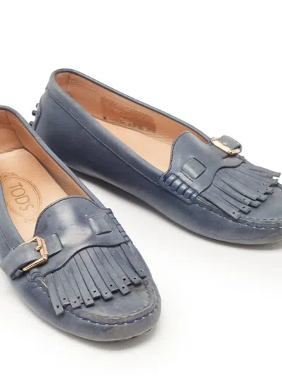 Pre-owned Tod's Vintage  Gommino Loafers In Blue
