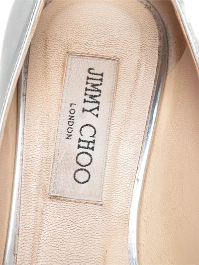 Pre-owned Jimmy Choo 130mm Leather Pumps In Silver