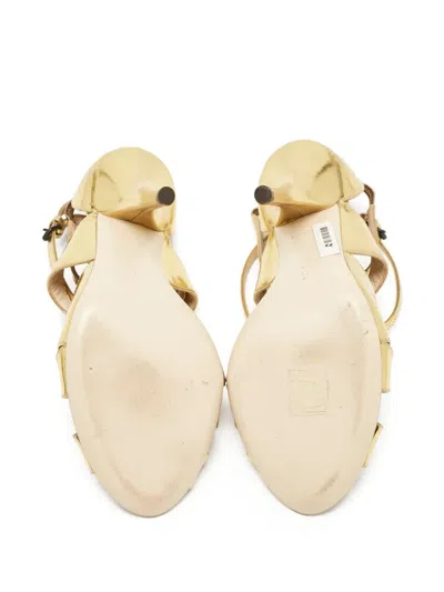 Pre-owned Bottega Veneta 120mm Metallic Sandals