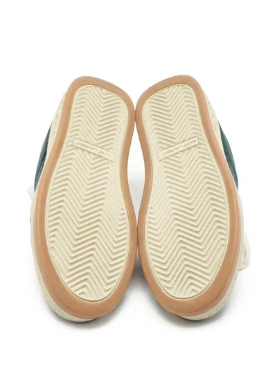 Pre-owned Saint Laurent Satin Sneakers In Green