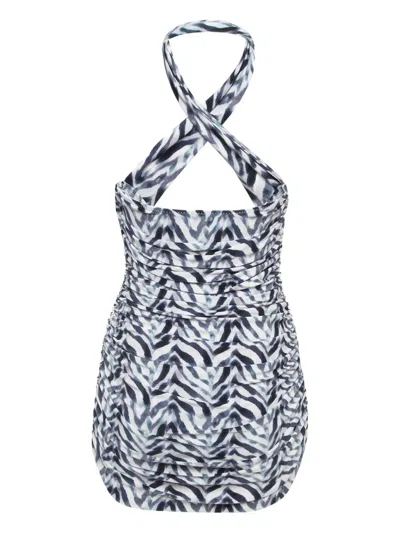 Pre-owned Norma Kamali Vintage  Zebra-motif Swimsuit