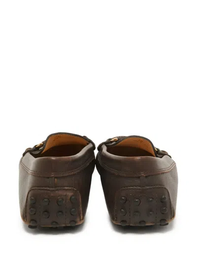 Pre-owned Tod's Vintage  Leather Loafers In Brown