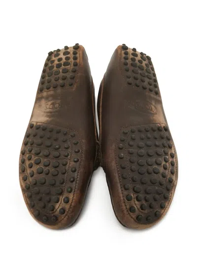 Pre-owned Tod's Vintage  Leather Loafers In Brown