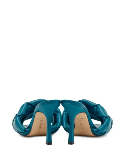 Pre-owned Bottega Veneta 100mm Lido Woven Square-toe Mules