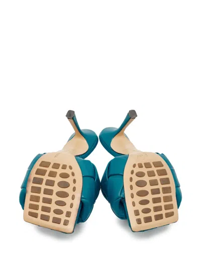 Pre-owned Bottega Veneta 100mm Lido Woven Square-toe Mules