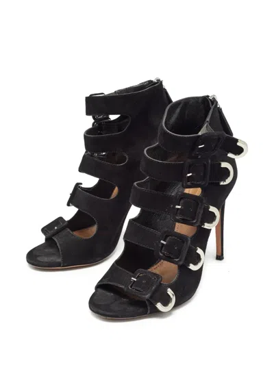 Pre-owned Aquazzura X Claudia Schiffer  110mm Vendome Strappy Sandals
