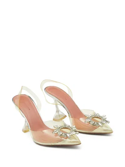 Pre-owned Amina Muaddi  100mm Begum Crystal-embellished Pumps