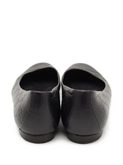 Pre-owned Gucci Ssima Ballet Flats In Black
