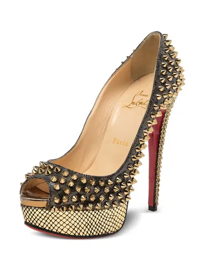 Pre-owned Christian Louboutin Lady Peep Pumps In Black