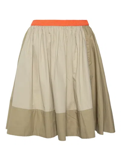 Pre-owned Chloé Panelled Mini Skirt In Neutral