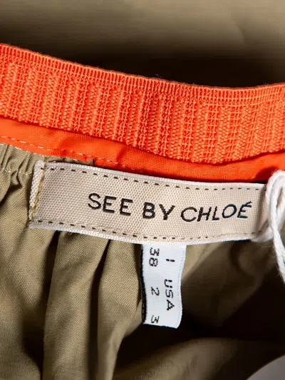Pre-owned Chloé Panelled Mini Skirt In Neutral