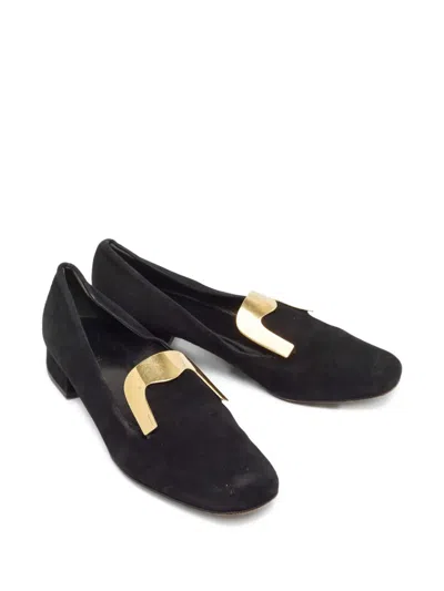 Pre-owned Gucci Alma Loafers In Black