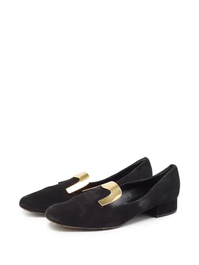 Pre-owned Gucci Alma Loafers In Black