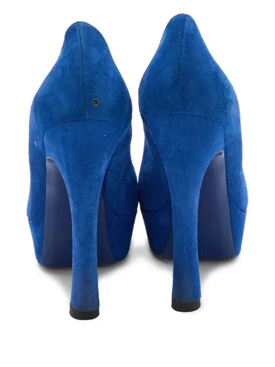 Pre-owned Saint Laurent 130mm Suede Heeled Sandals