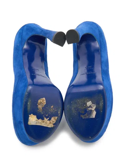 Pre-owned Saint Laurent 130mm Suede Heeled Sandals