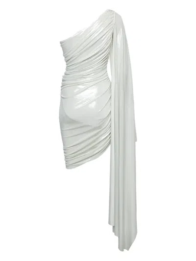 Pre-owned Norma Kamali Vintage  Draped One-shoulder Mini Dress