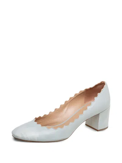 Pre-owned Chloé 60mm Scalloped-edge Block-heel Pumps