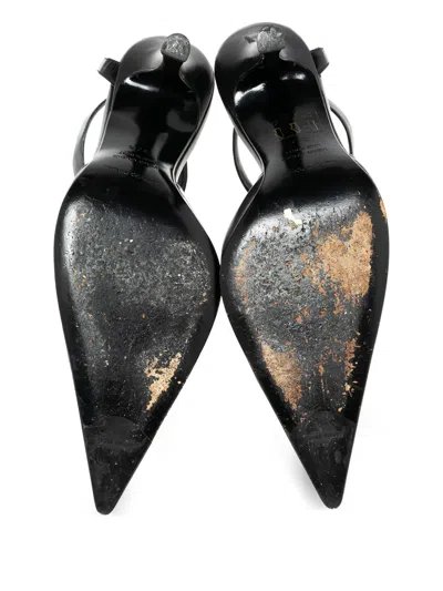 Pre-owned Sergio Rossi Vintage 100mm D'orsay Pumps In Black