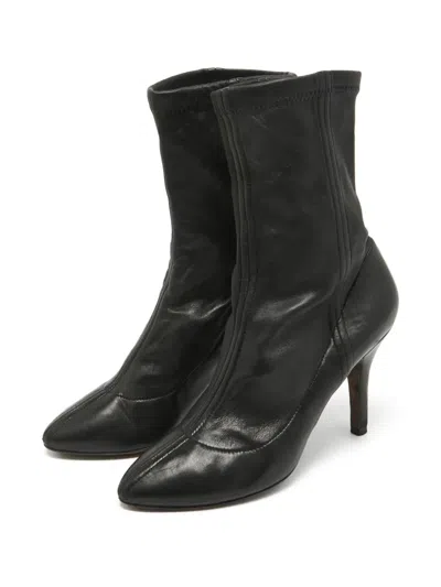 Pre-owned Dolce & Gabbana 110mm Leather Ankle Boots