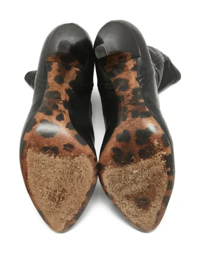 Pre-owned Dolce & Gabbana 110mm Leather Ankle Boots